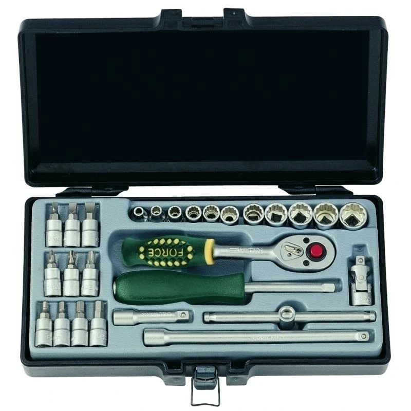 Гедоре Force, 1/4", дванадесетостен, 4-14мм, 27 части